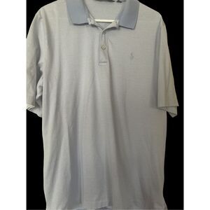 Polo Ralph Lauren Golf Men's Periwinkle Pinstripes Collared Polo Shirt Size L